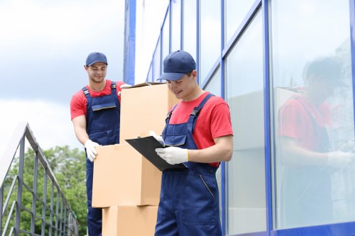 Professional movers handling a Shoreditch residential relocation
