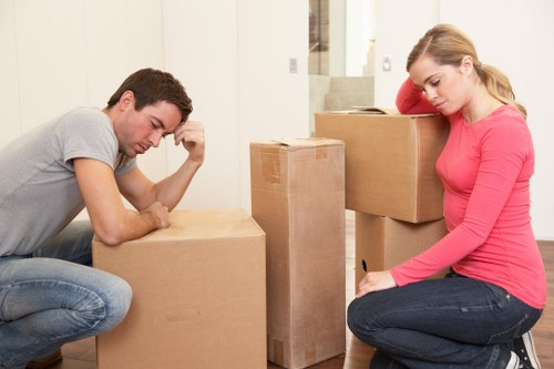 Packed boxes and secure transport for a Shoreditch moving service