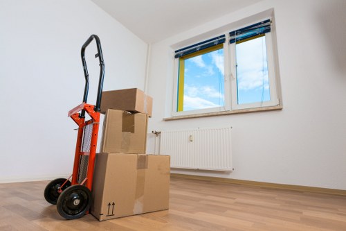 Local removals crew preparing for a move in Shoreditch