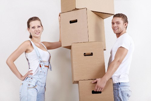 Office furniture relocation in Shoreditch with desks and chairs