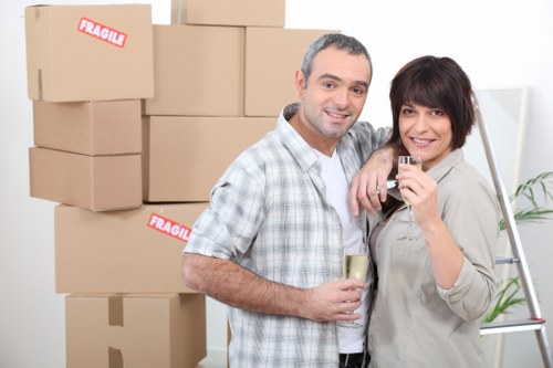 Packed moving van ready for removals in Shoreditch
